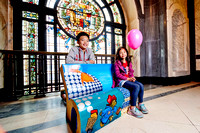 Visitors to Birmingham Museum & Art Gallery with #20 BookBench © Daniel Graves